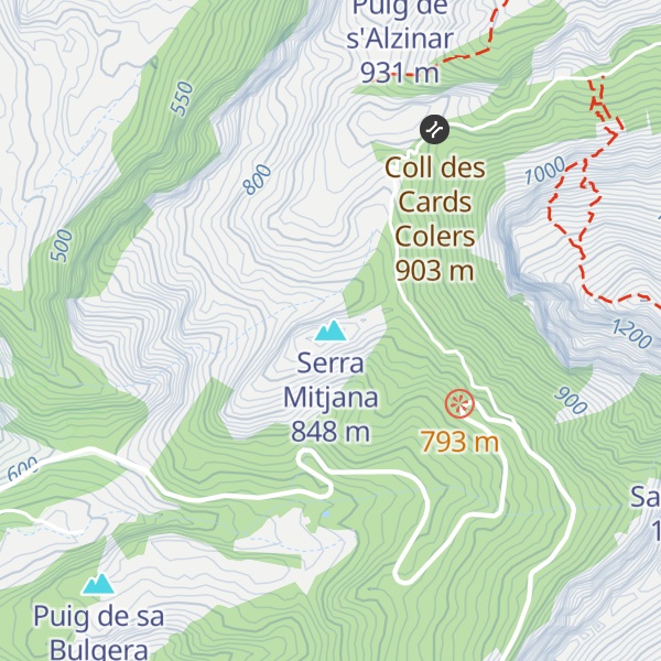 Map of Serra Mitjana
