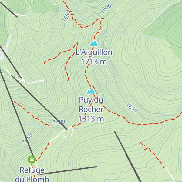 Map of Puy du Rocher