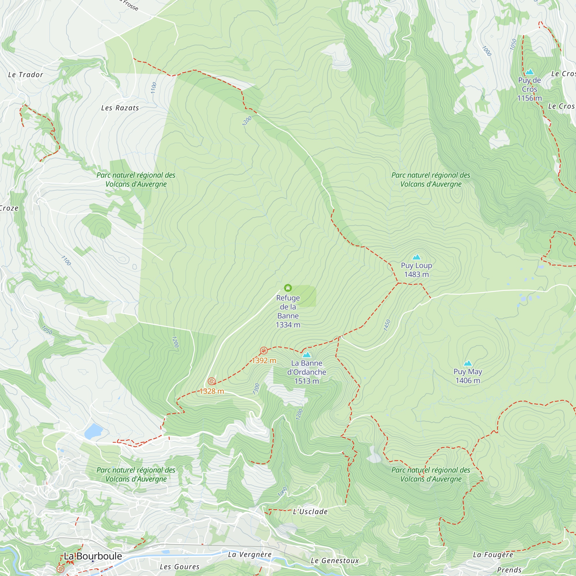 Refuge de la Banne map