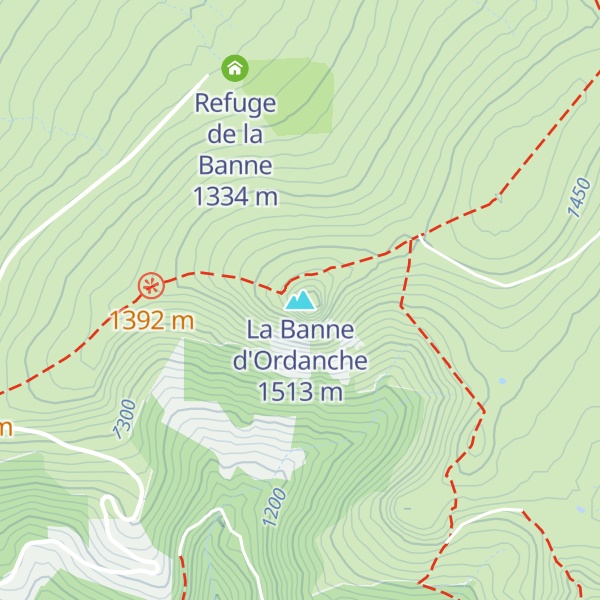Map of La Banne d'Ordanche