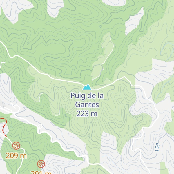 Map of Puig de la Gantes