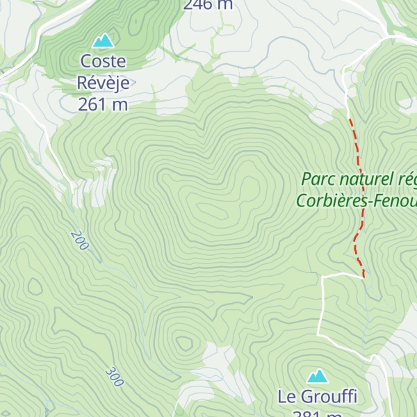 Map of Pic de Miraille