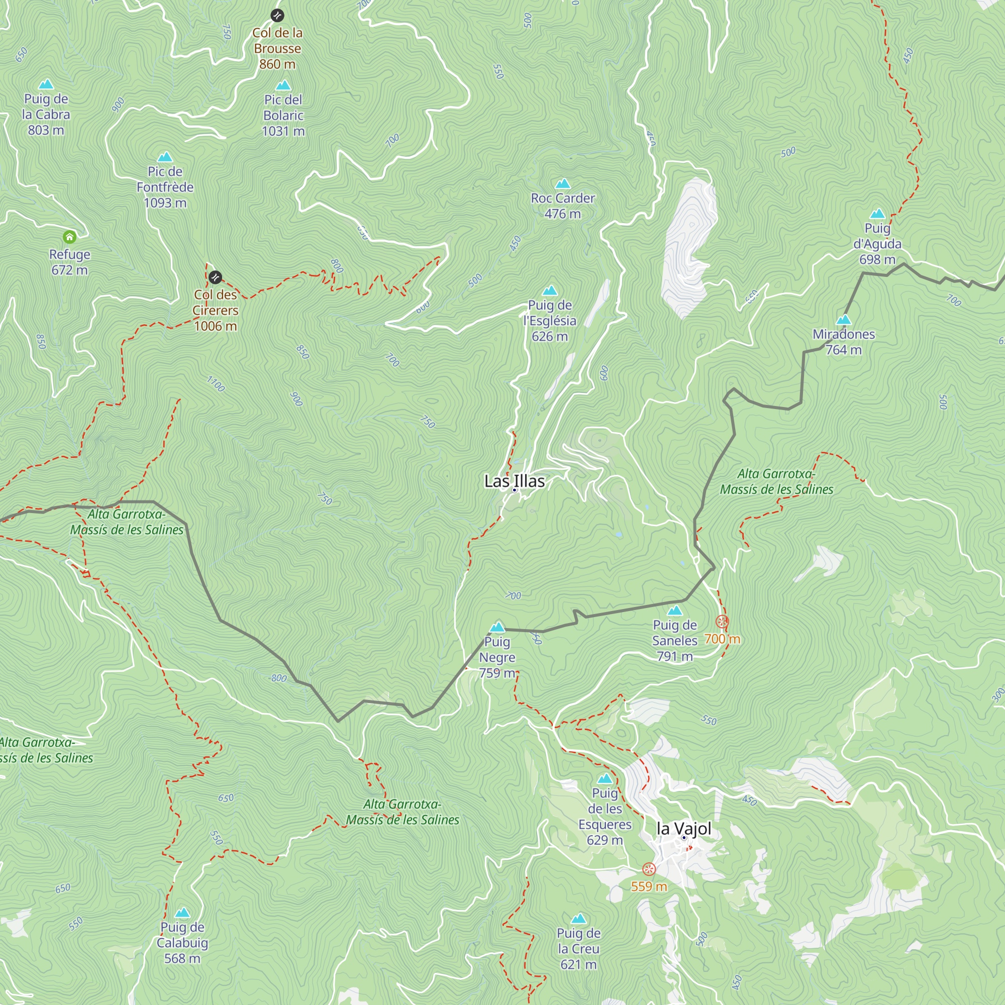 Gîte d’étape municipal Las Illas map