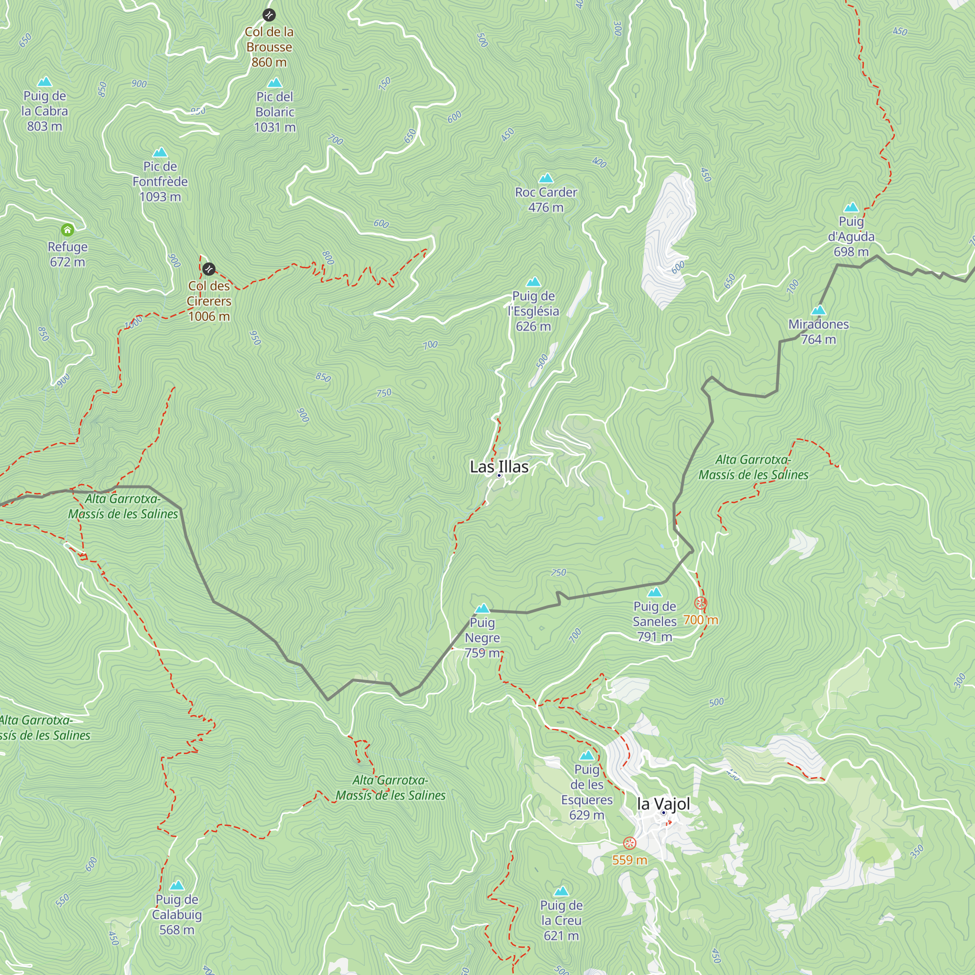Gîte d’étape municipal Las Illas map