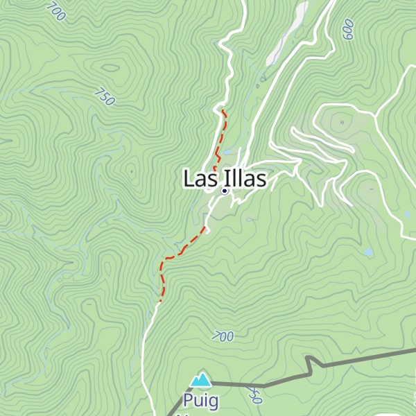 Map of Gîte d’étape municipal Las Illas
