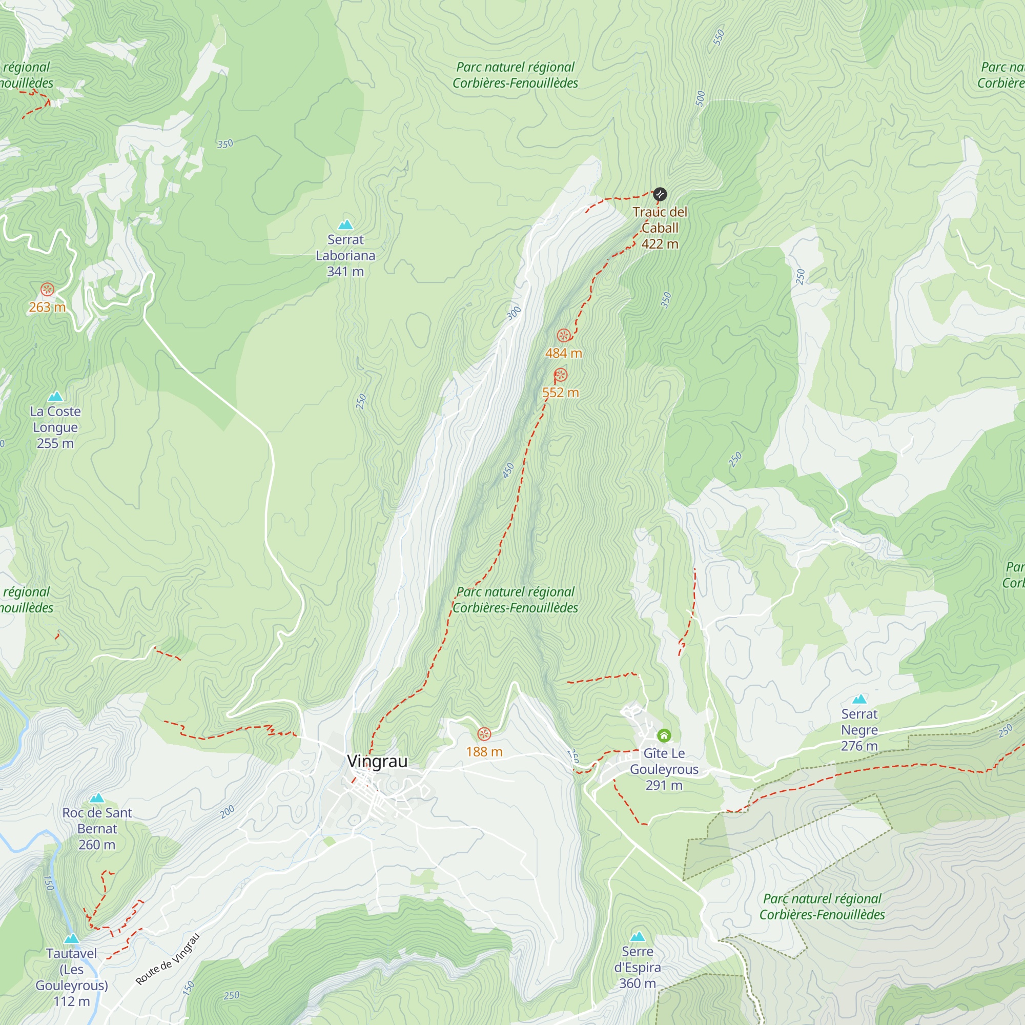 Cabane de vingrau map