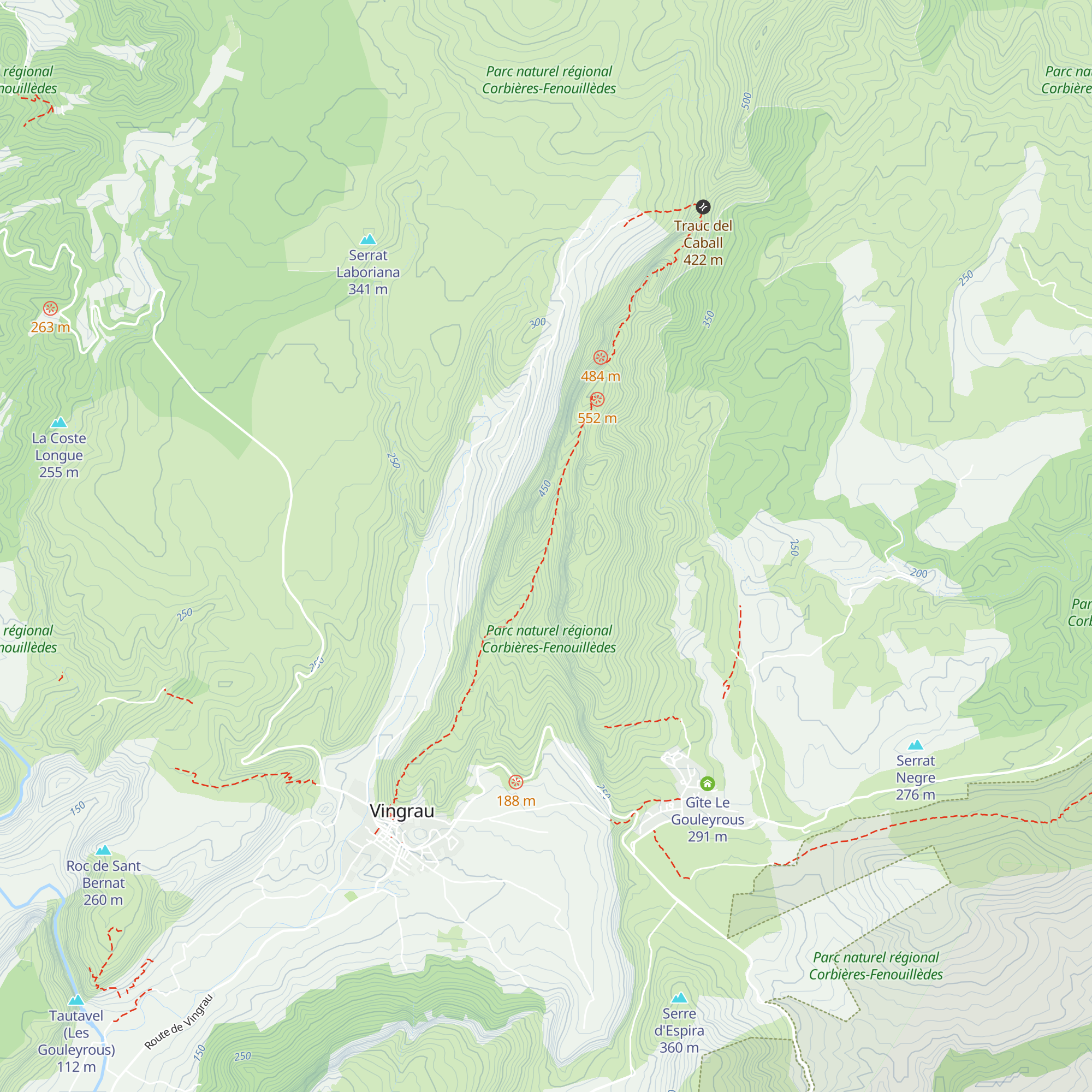 Cabane de vingrau map