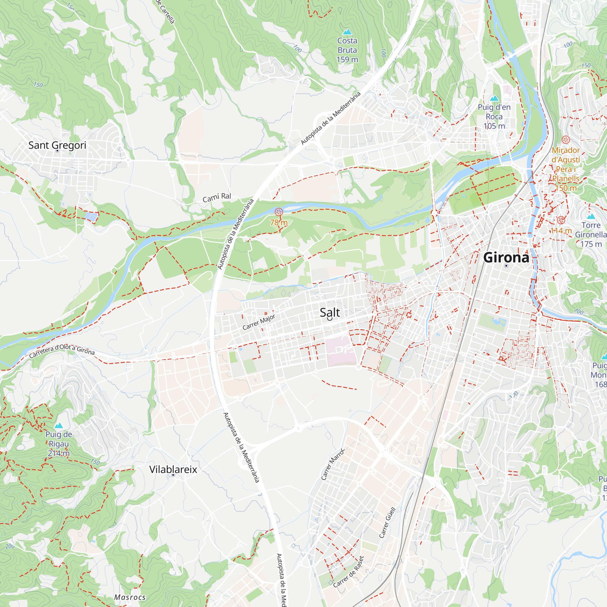 Refugi climàtic Casal Cívic i Comunitari de Salt (Les Bernardes) map