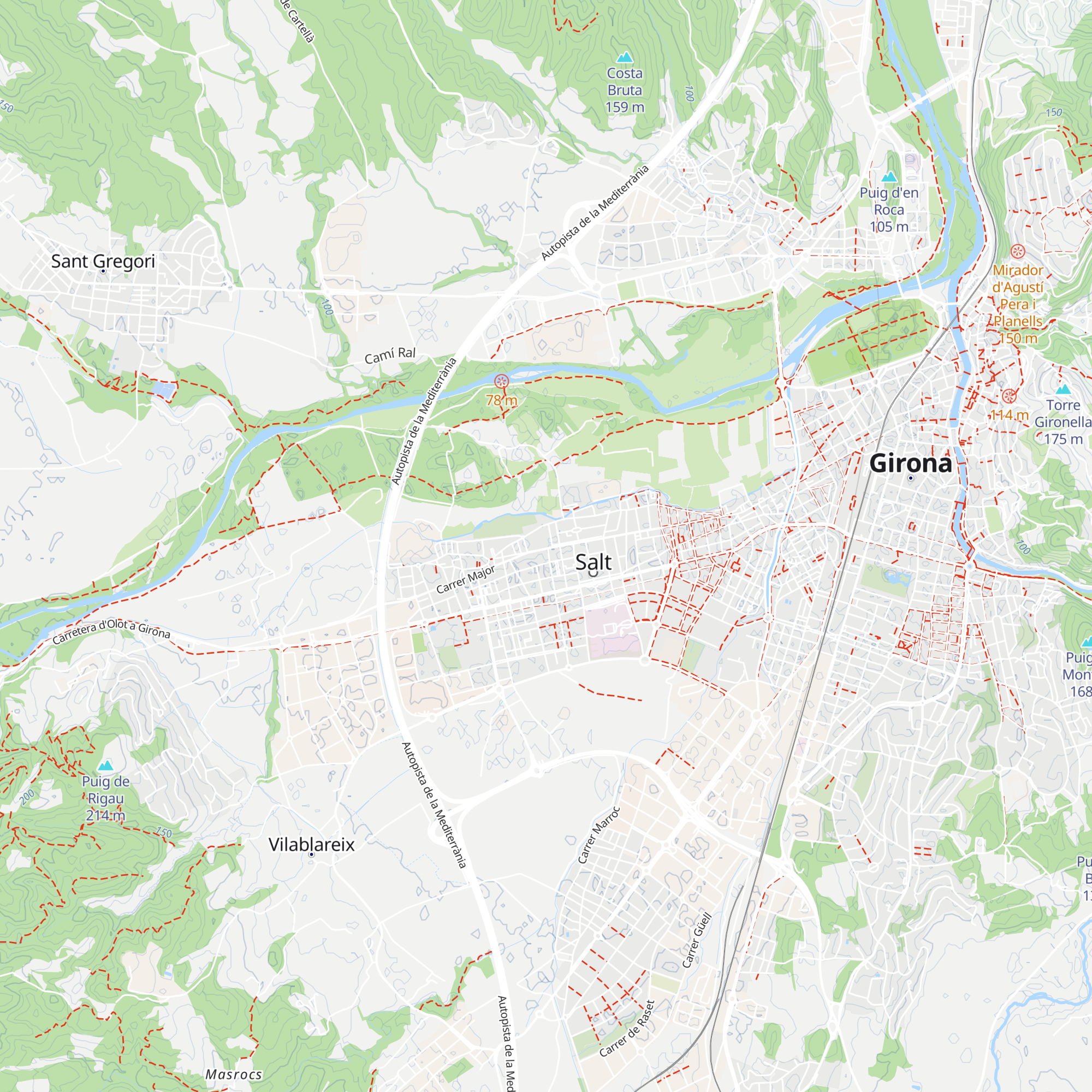 Refugi climàtic Casal Cívic i Comunitari de Salt (Les Bernardes) map