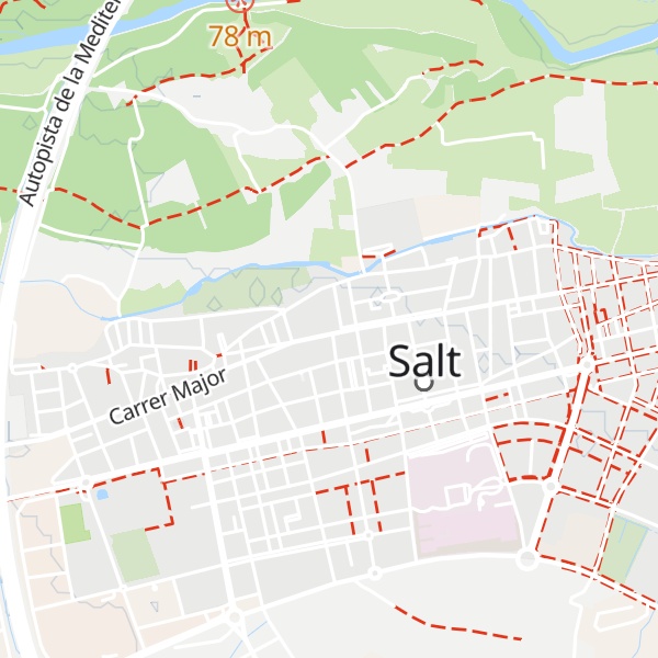 Map of Refugi climàtic Casal Cívic i Comunitari de Salt (Les Bernardes)