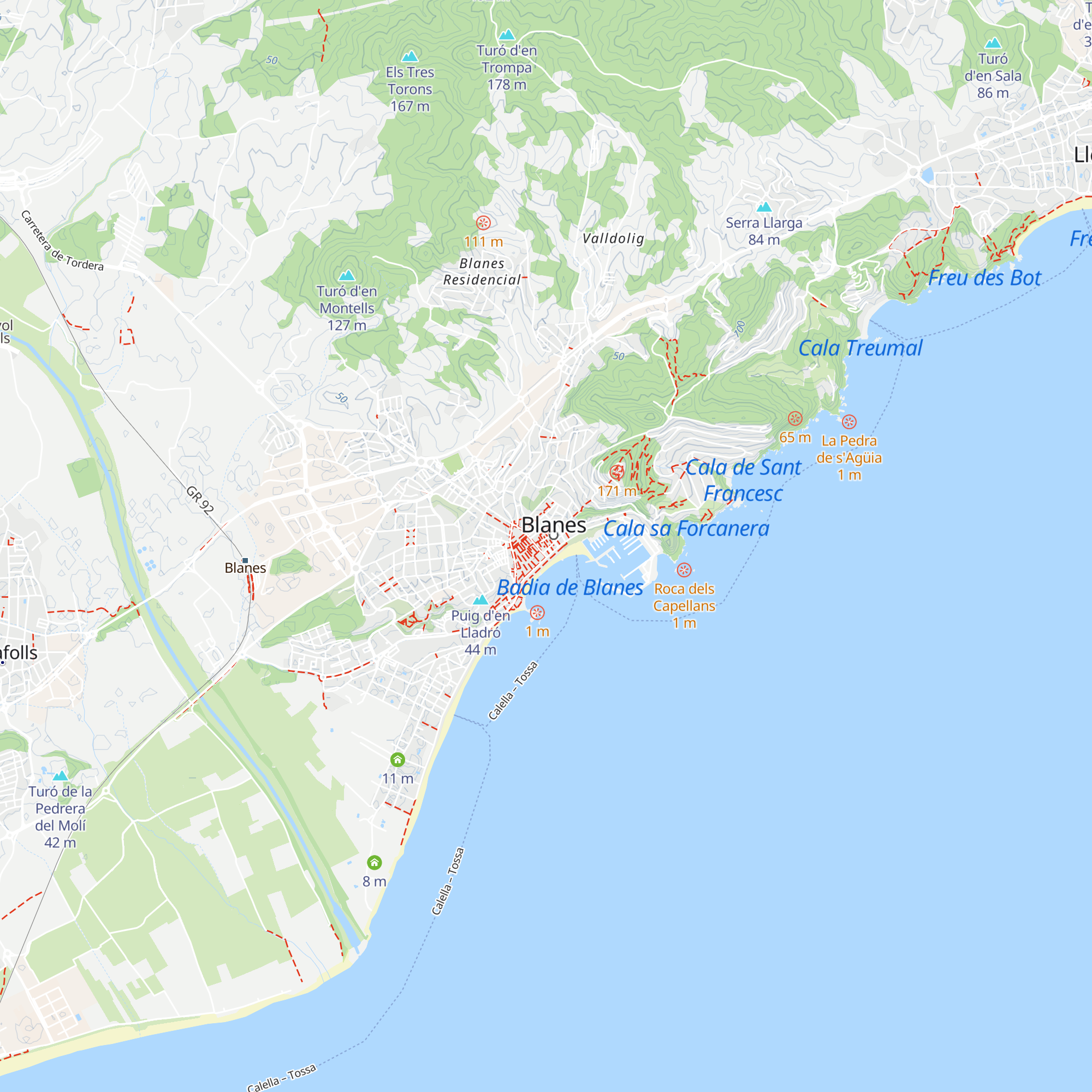 Refugi climàtic Casal Cívic i Comunitari de Blanes - Benet Ribas map