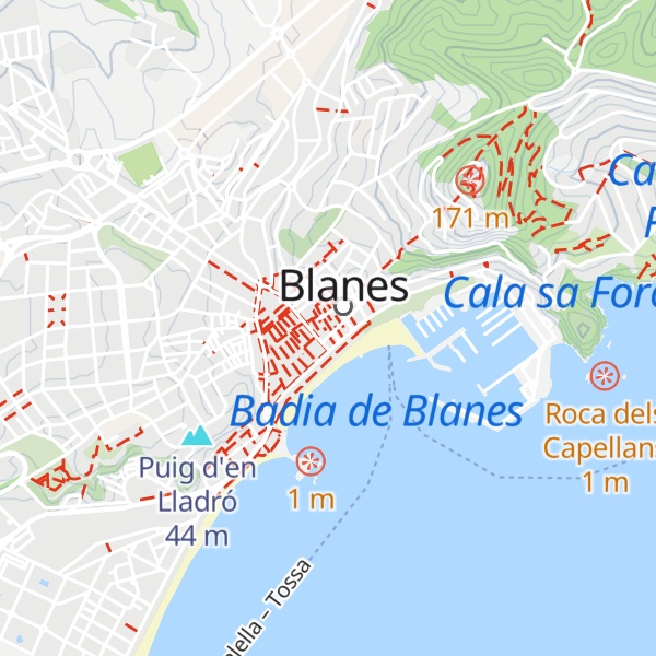 Map of Refugi climàtic Casal Cívic i Comunitari de Blanes - Benet Ribas