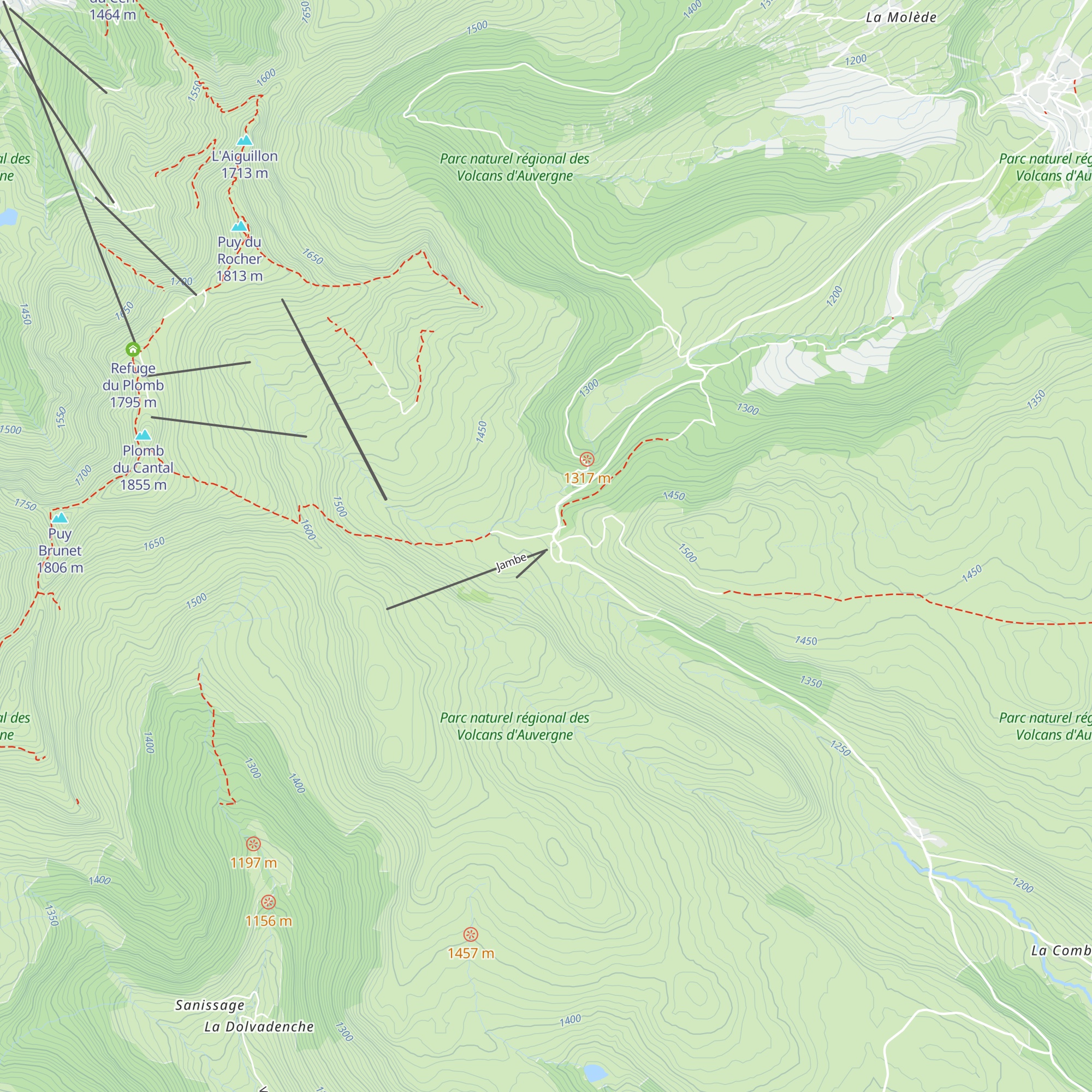La Grange des Roches map