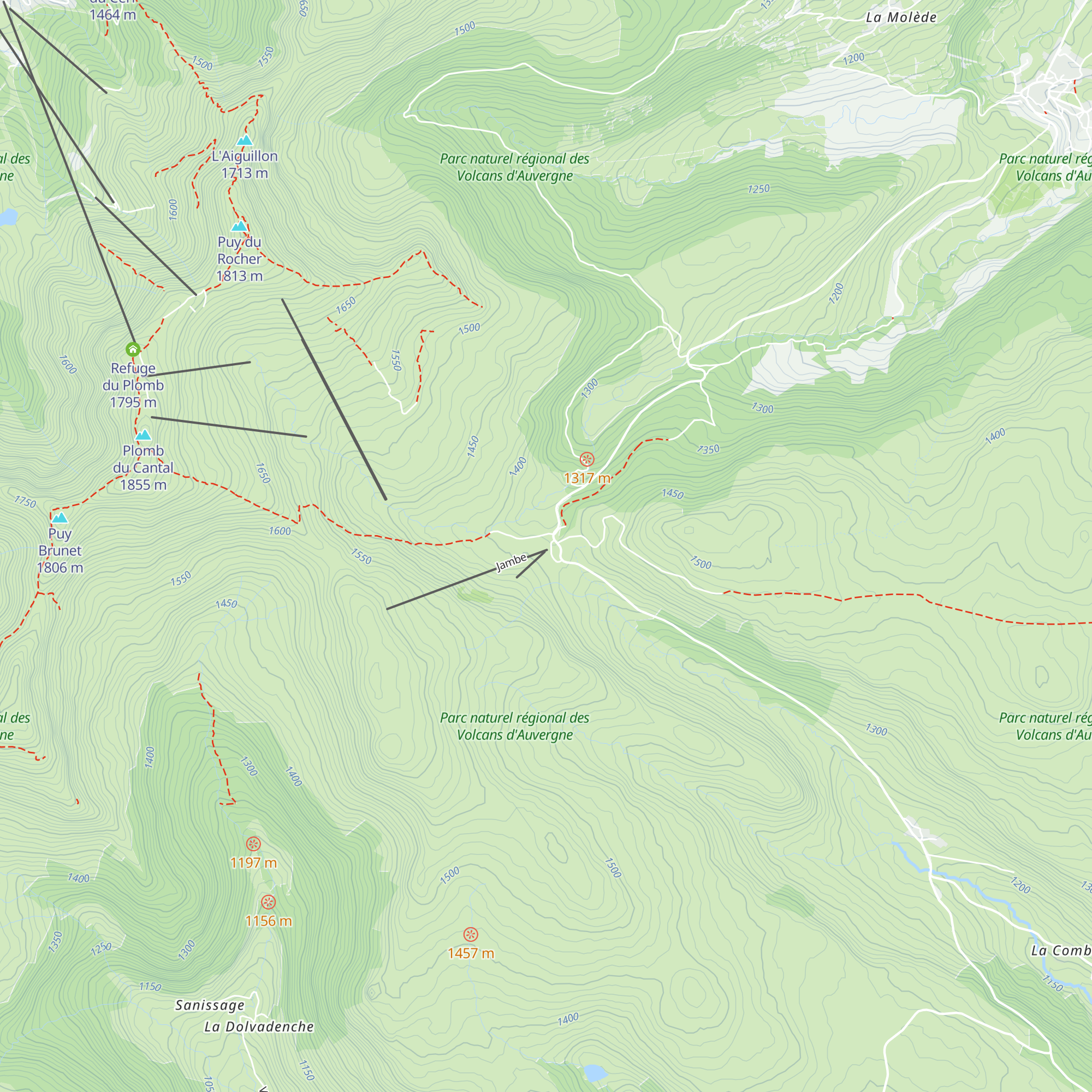 La Grange des Roches map