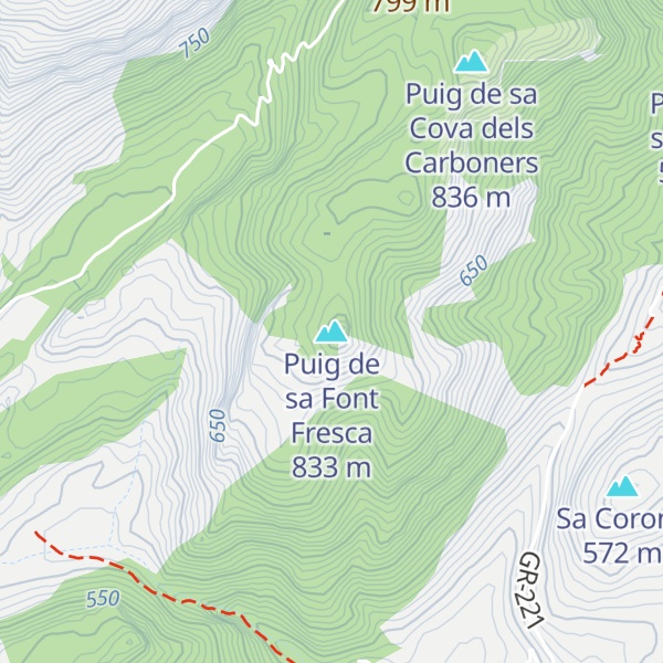 Map of Puig de sa Font Fresca