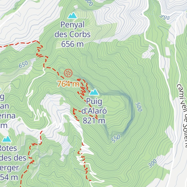 Map of Castell d'Alaró