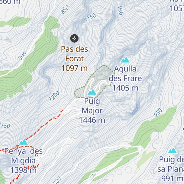 Map of Puig Major