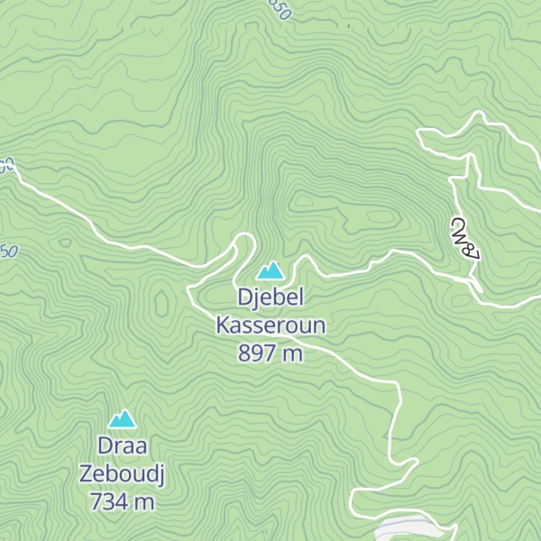 Map of Djebel Kasseroun