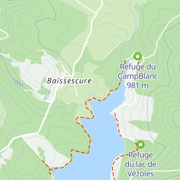 Map of Refuge de la Gineste