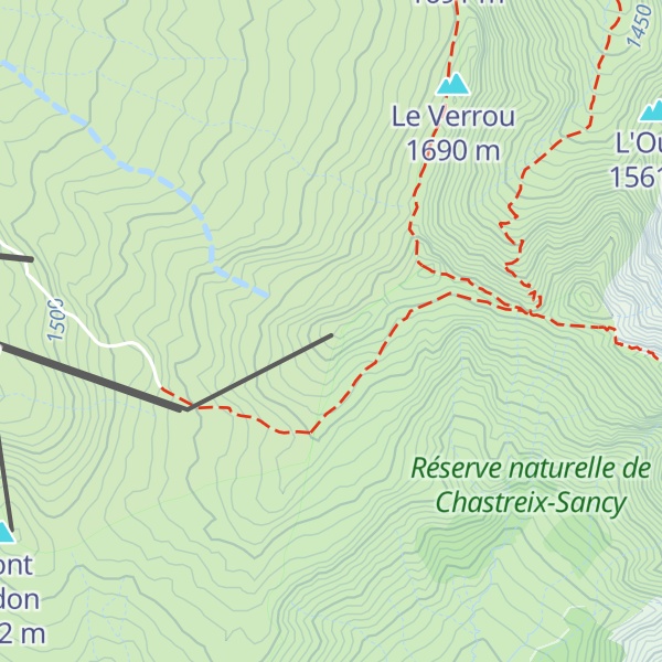 Map of Puy de Chabane
