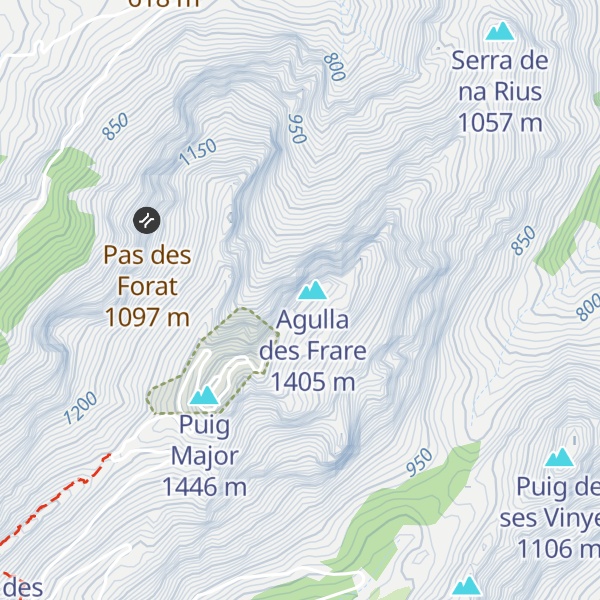 Map of Puig Major - espoló NE