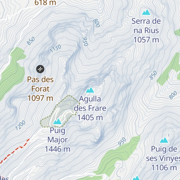 Map of Agulla des Frare