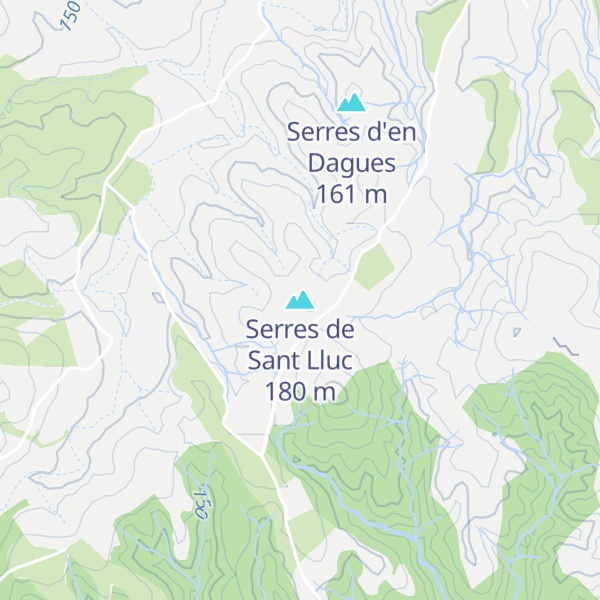 Map of Serres de Sant Lluc