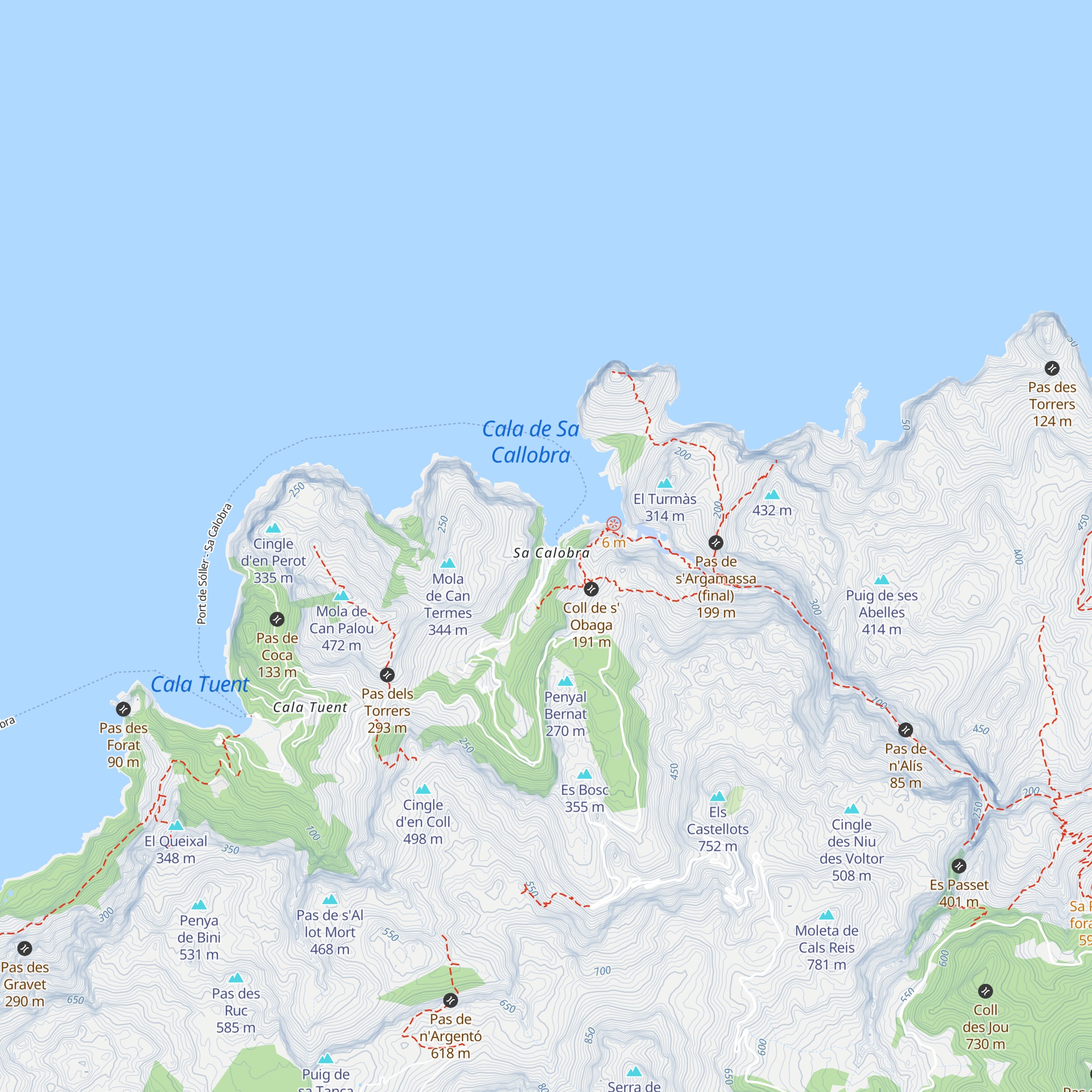 Refugi Port de Sa Calobra map
