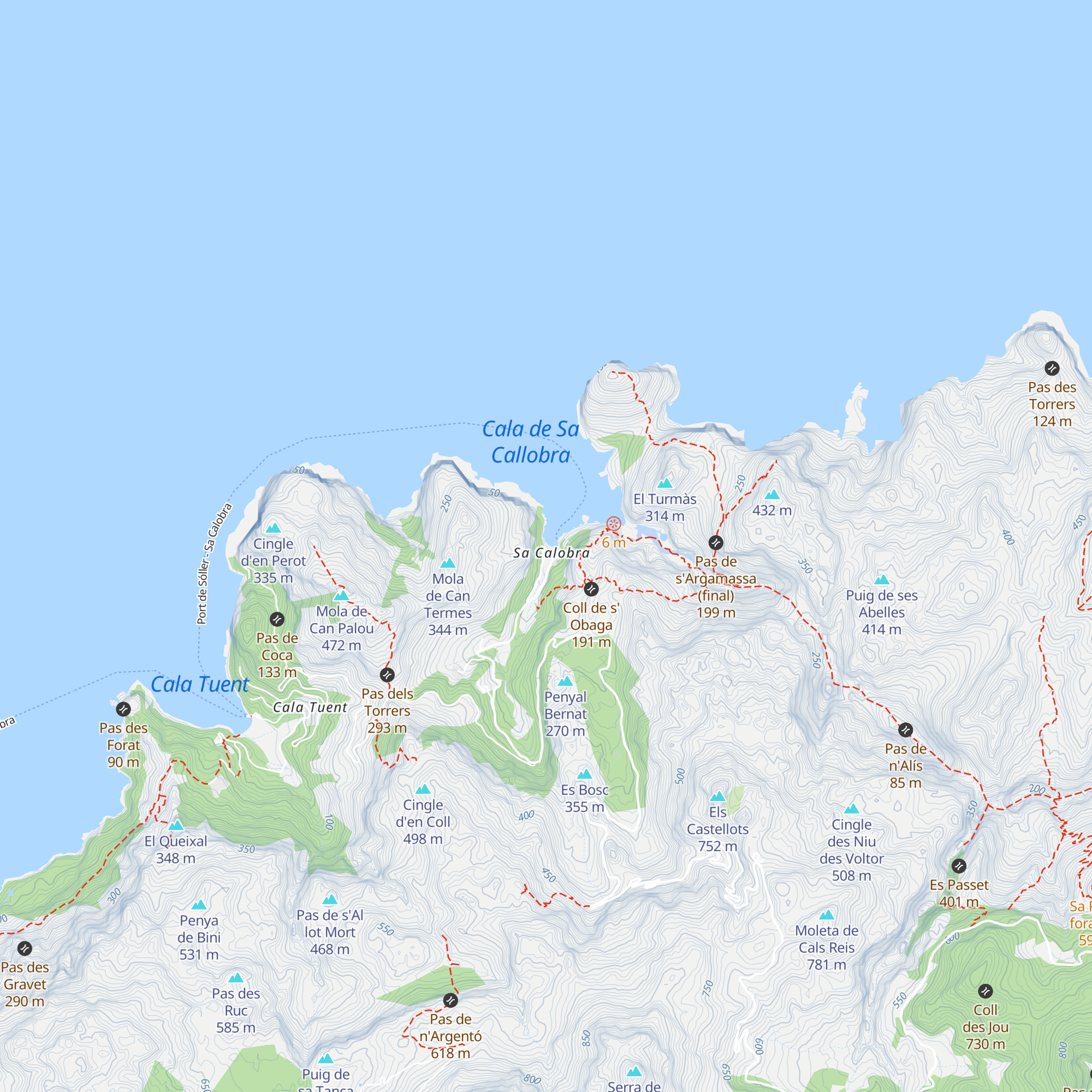 Refugi Port de Sa Calobra map