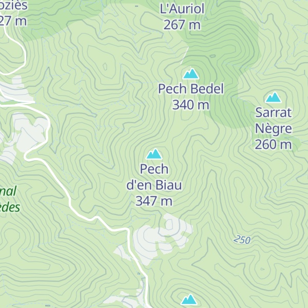 Map of Pech d'en Biau