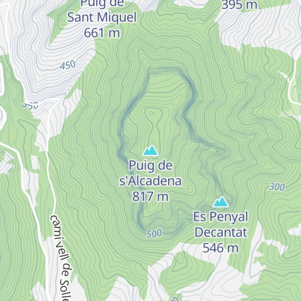 Map of Puig de s'Alcadena