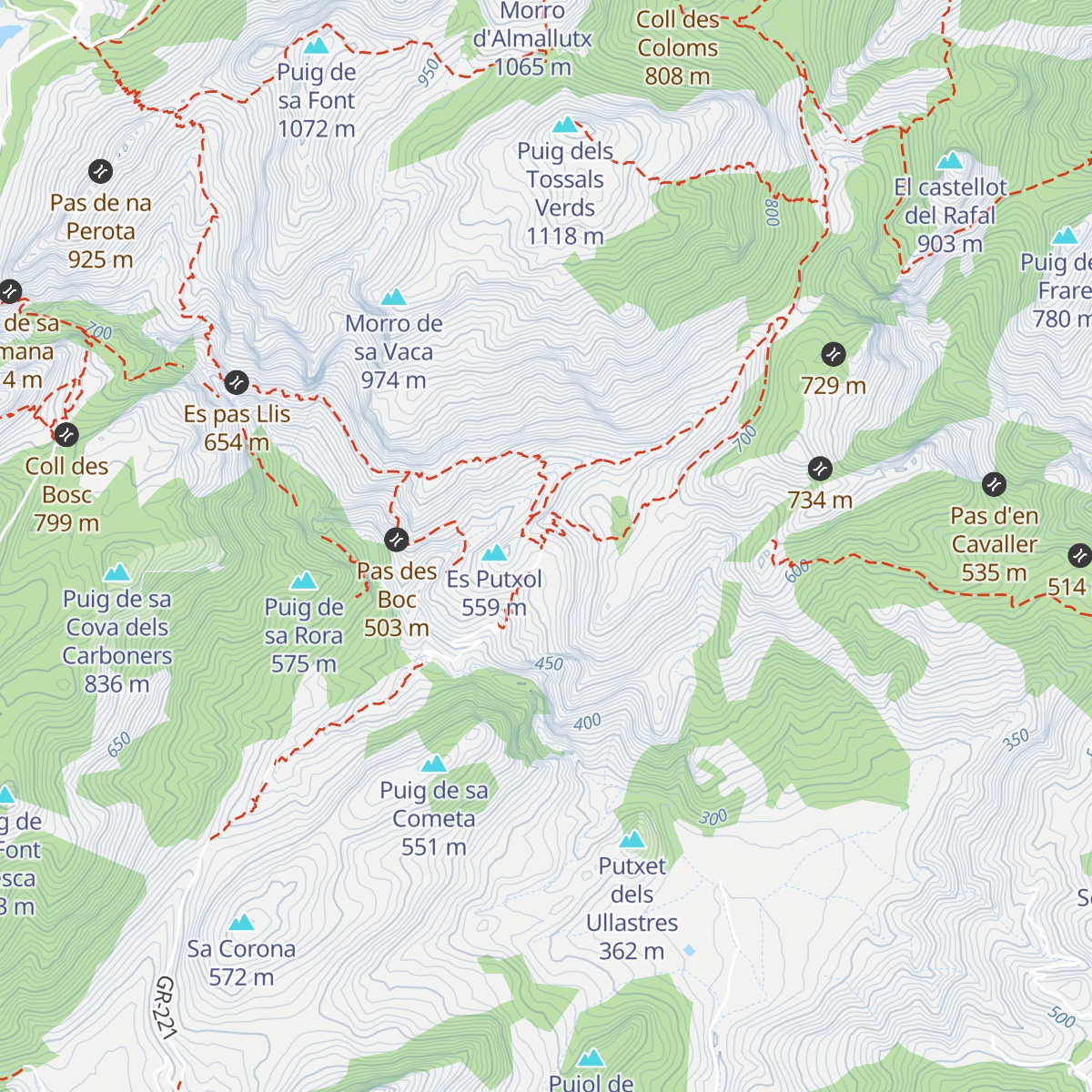Tossals Verds map