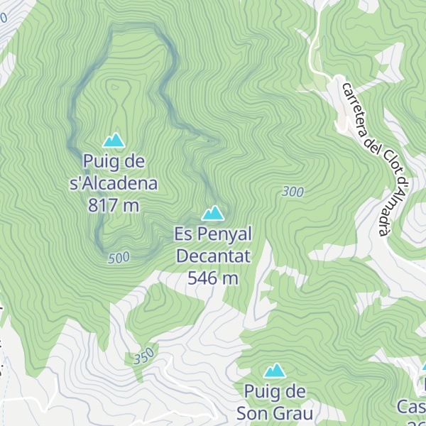 Map of Es Penyal Decantat