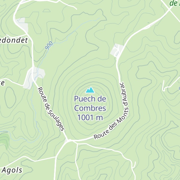 Map of Puech de Combres