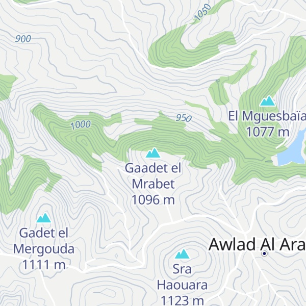 Map of Gaadet el Mrabet