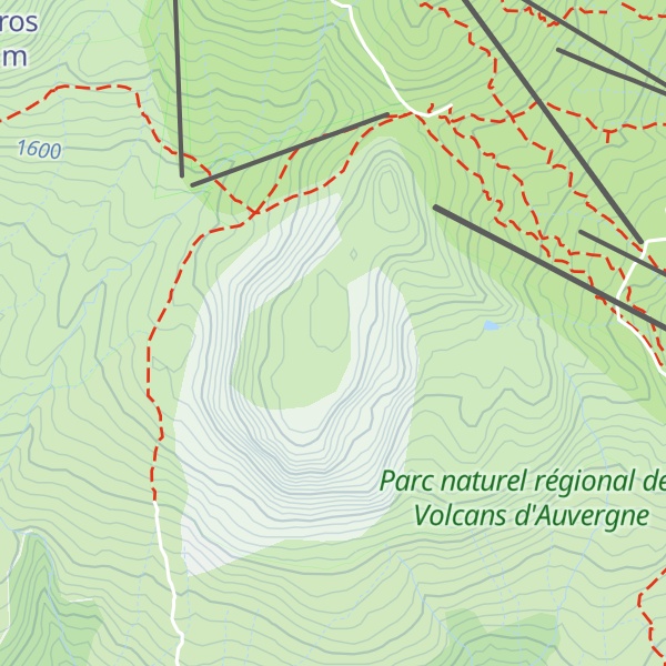Map of Puy de Paillaret