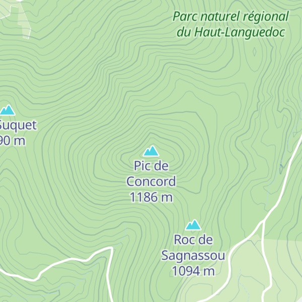 Map of Pic de Concord