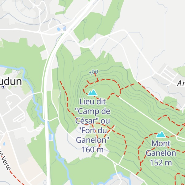 Map of Lieu dit "Camp de César" ou "Fort du Ganelon"