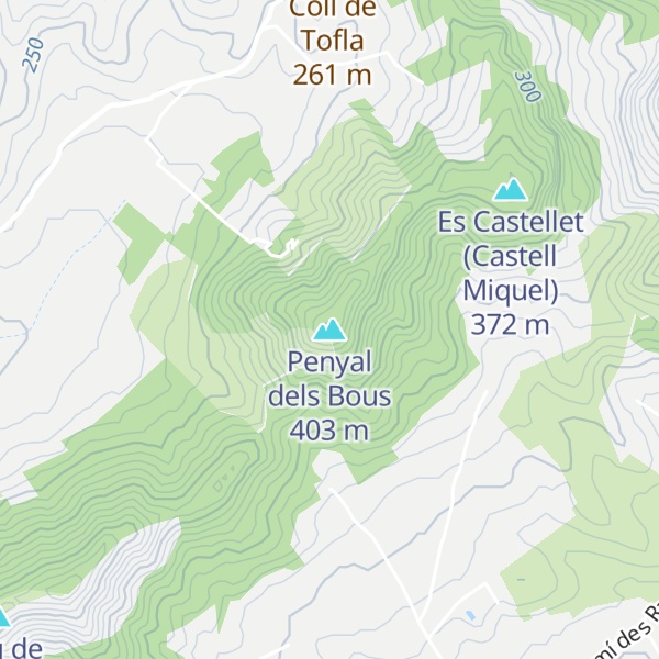 Map of Penyal dels Bous
