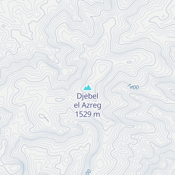 Map of Djebel el Azreg