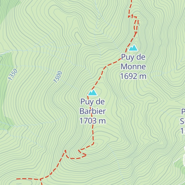 Map of Puy de Barbier