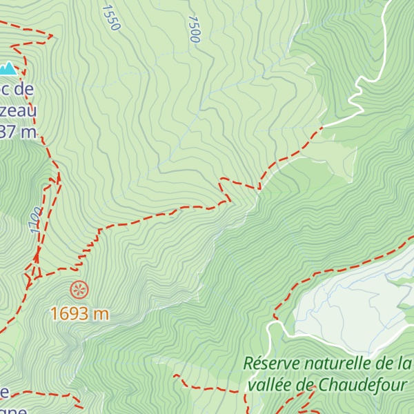 Map of Rochers de l'Audiouze