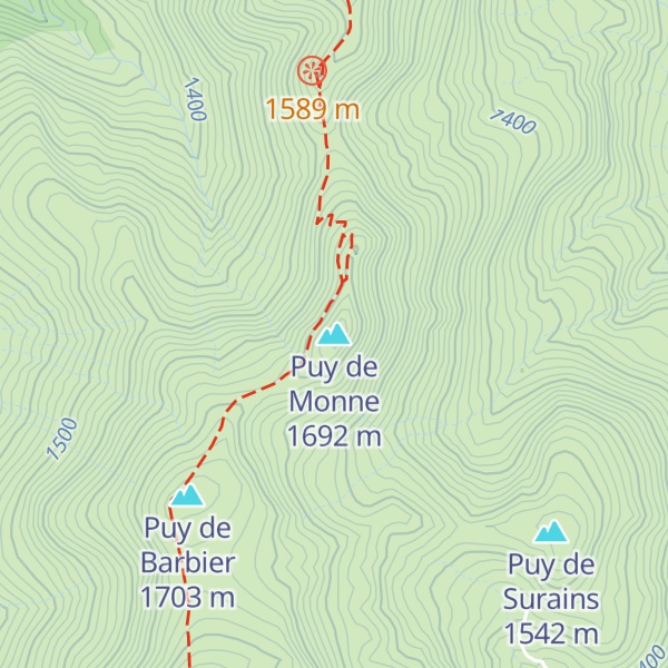 Map of Puy de Monne