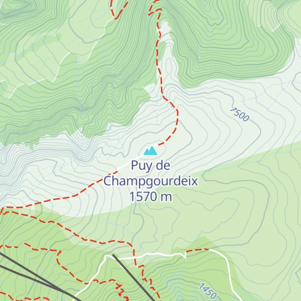Map of Puy de Champgourdeix