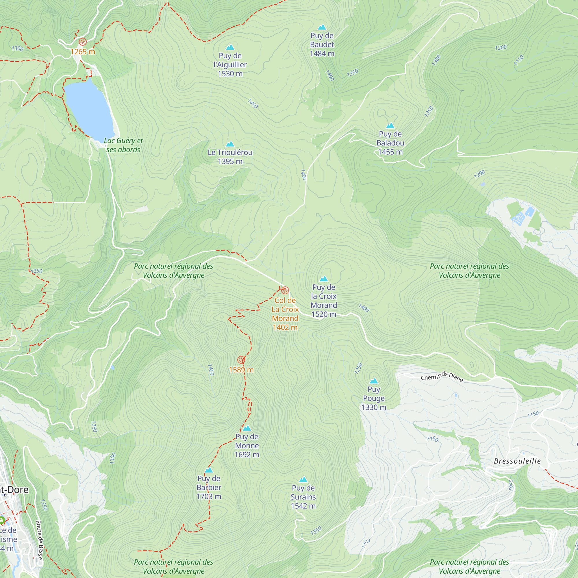 Buron du Col map