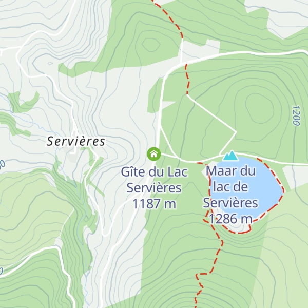 Map of Gîte du Lac Servières
