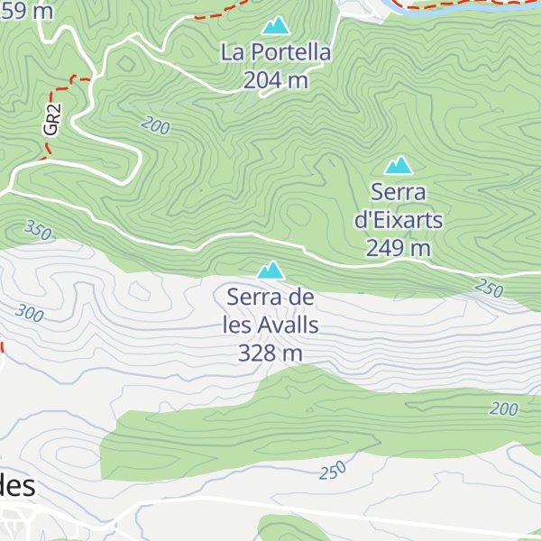 Map of Serra de les Avalls