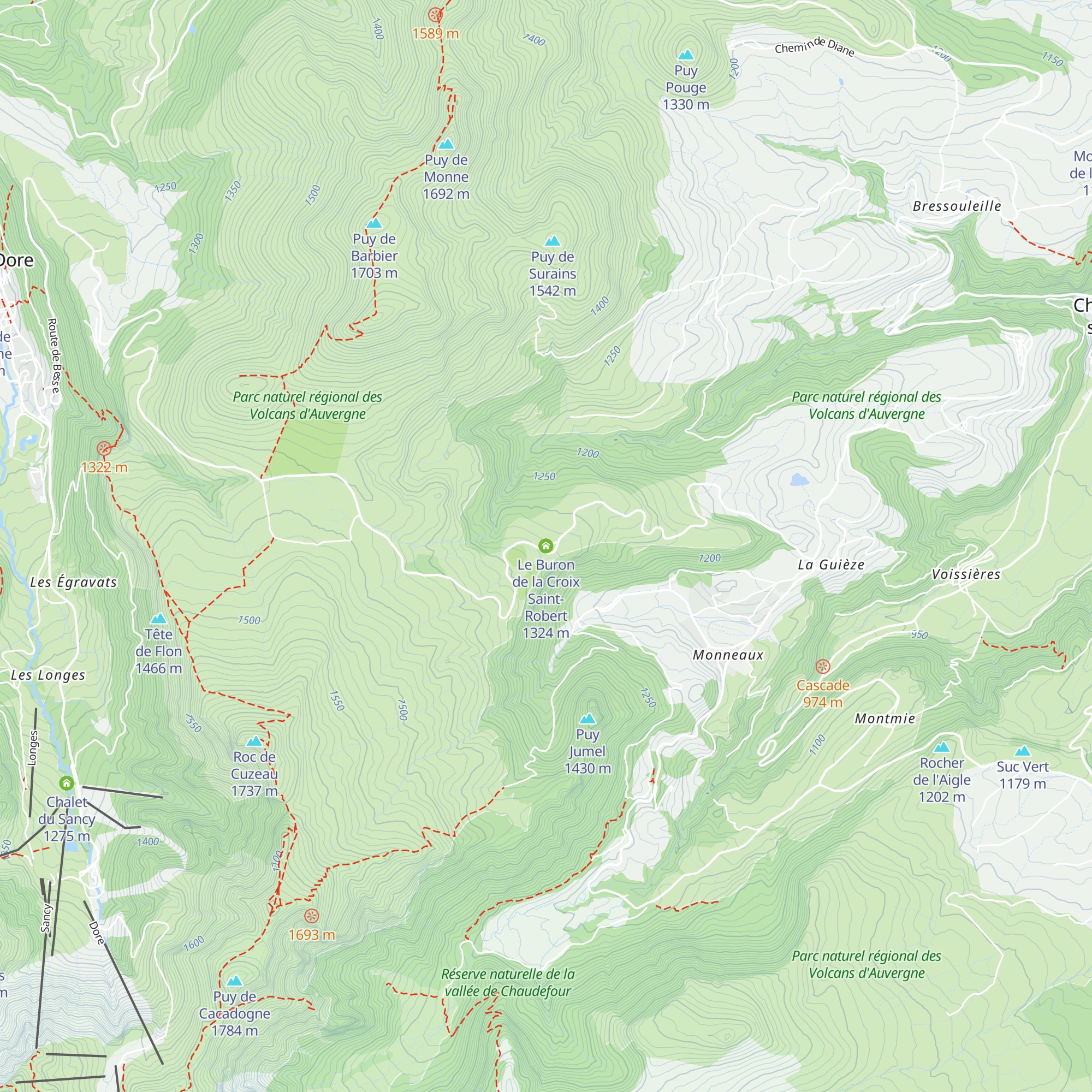 Le Buron de la Croix Saint-Robert map
