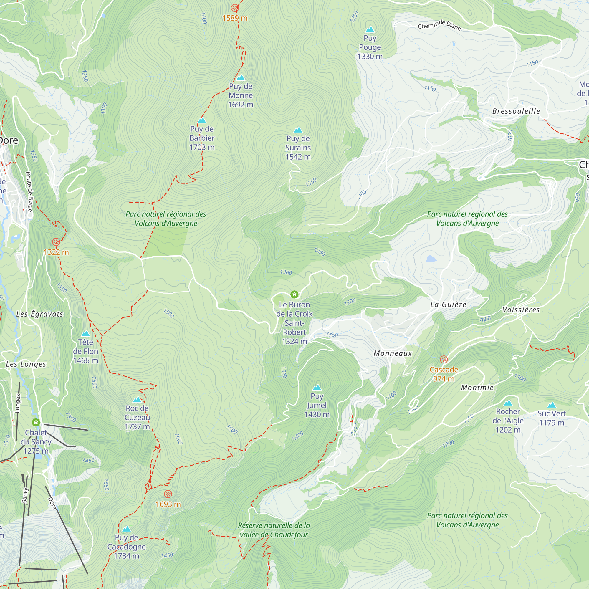 Le Buron de la Croix Saint-Robert map