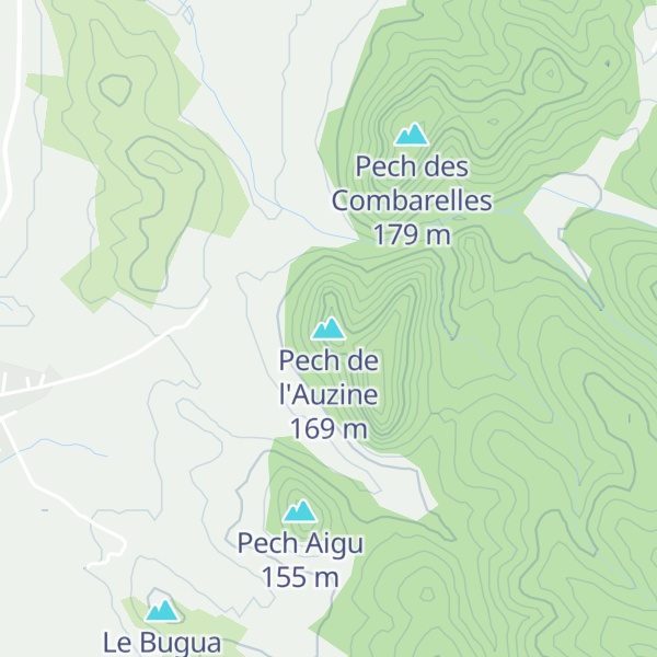 Map of Pech de l'Auzine